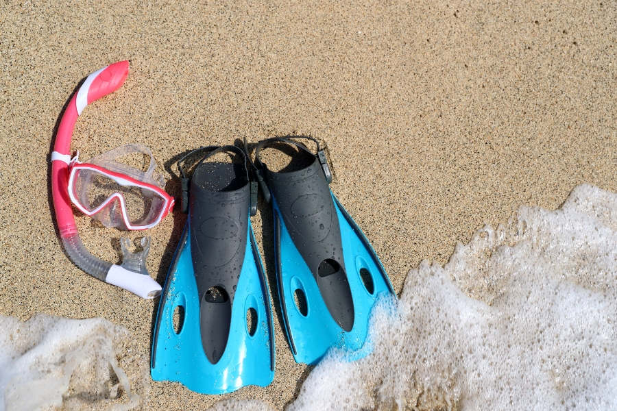 Snorkel Equipment Flippers and Mask